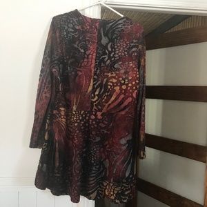Cativa crushed velvet tunic NWOT